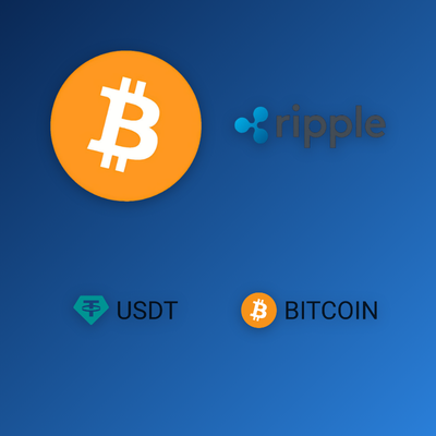 Mostbet affiliate cryptocurrency payout icon featuring Bitcoin and USDT for borderless commissions