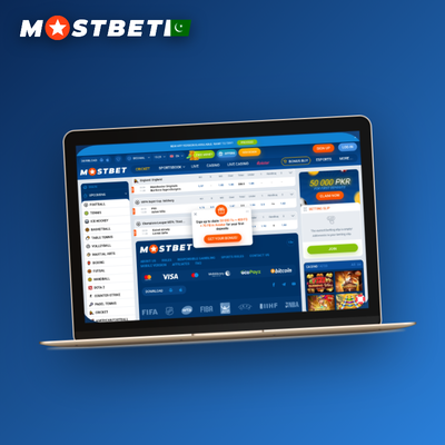 Mostbet desktop client icon on a monitor for full-screen PC betting
